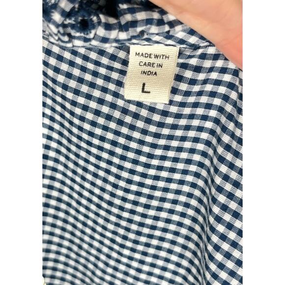 DOEN Sz L Large Blue Azure Gingham Franique Dress NWT - Picture 5 of 12